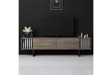 TV-bänk Jeval Valnöt / Svart - Valnöt / Svart - Möbler - Vardagsrum - Tv-möbler & mediamöbler - Tv-bänkar