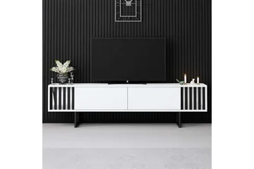 TV-bänk Jeval Vit / Svart - Vit / Svart - Möbler - Vardagsrum - Tv-möbler & mediamöbler - Tv-bänkar