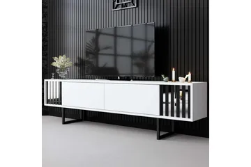 TV-bänk Jeval Vit / Svart - Vit / Svart - Möbler - Vardagsrum - Tv-möbler & mediamöbler - Tv-bänkar