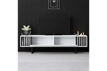 TV-bänk Jeval Vit / Svart - Vit / Svart - Möbler - Vardagsrum - Tv-möbler & mediamöbler - Tv-bänkar