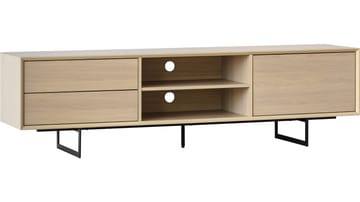 TV-bänk Junionne 180x42x50 cm - Vitpigmenterad vaxlackad fanerad ek - Möbler - Vardagsrum - Tv-möbler & mediamöbler - Tv-bänkar
