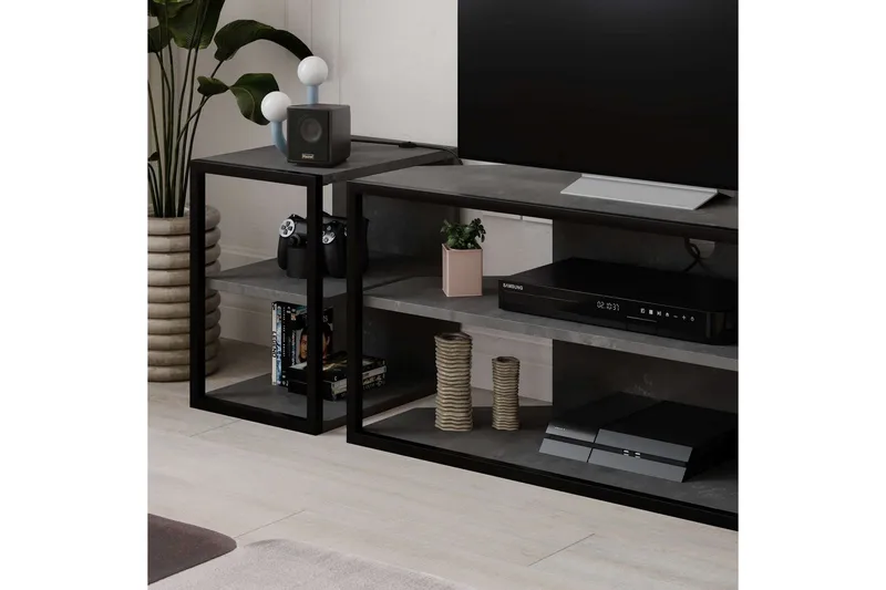 TV-bänk Kelinmoor Retro Grå - Retro Grå - Möbler - Vardagsrum - Tv-möbler & mediamöbler - Tv-bänkar