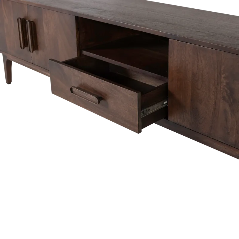 Tv-bänk Liya 200 cm - Mörkbrun - Möbler - Vardagsrum - Tv-möbler & mediamöbler - Tv-skåp