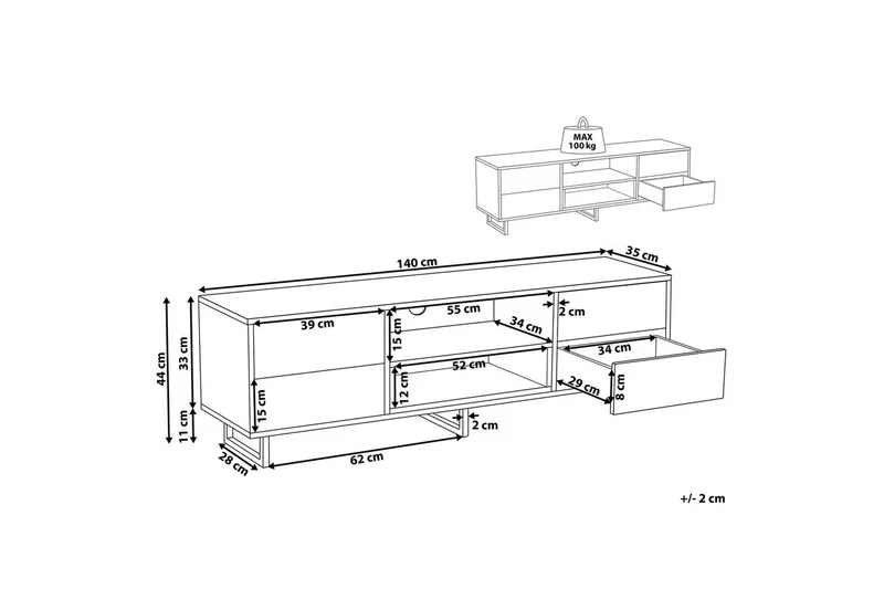 TV-bänk Maine - Möbler - Vardagsrum - Tv-möbler & mediamöbler - Tv-bänkar