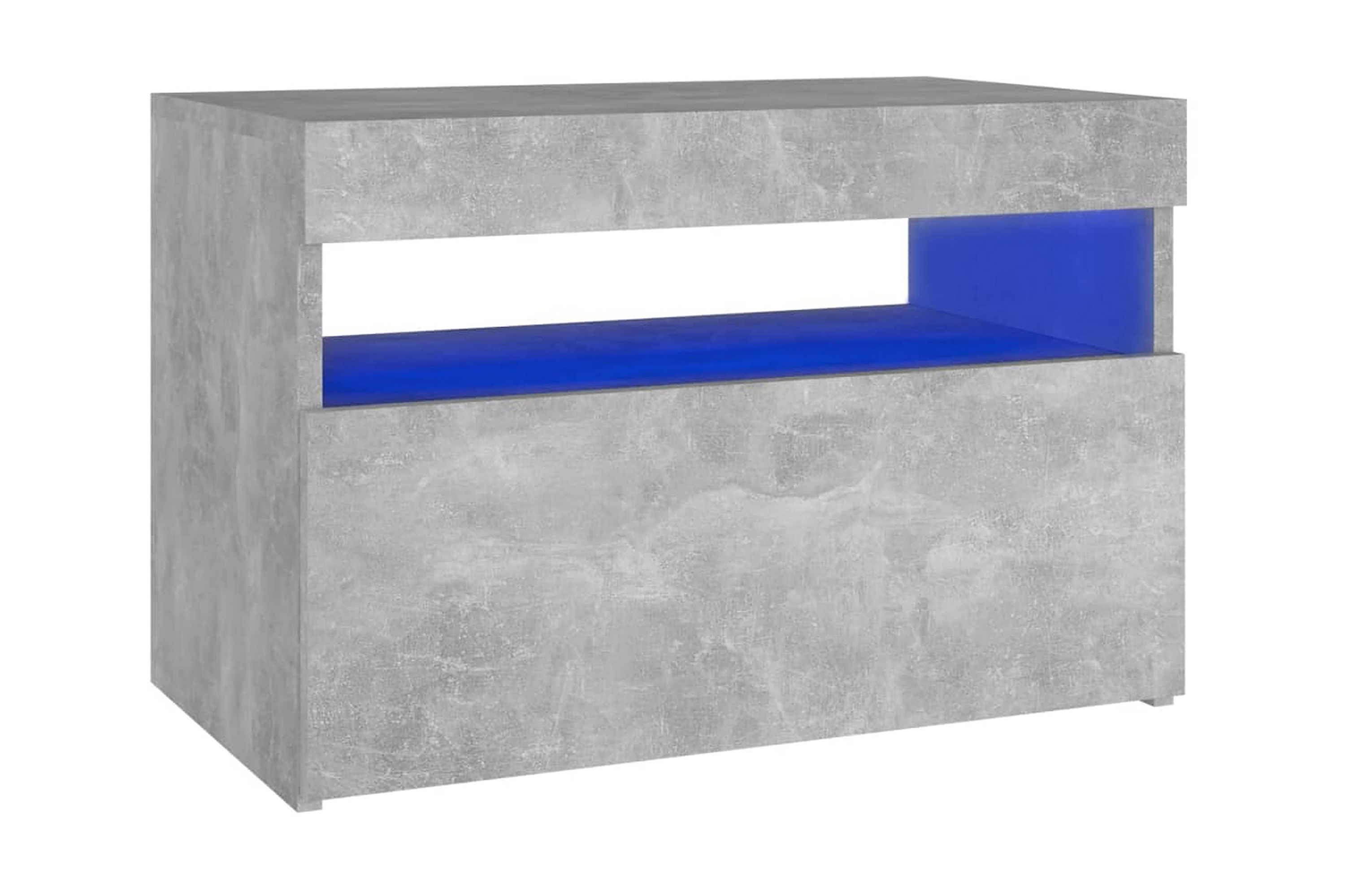 TV-bänk med LED-belysning betonggrå 60x35x40 cm – Grå