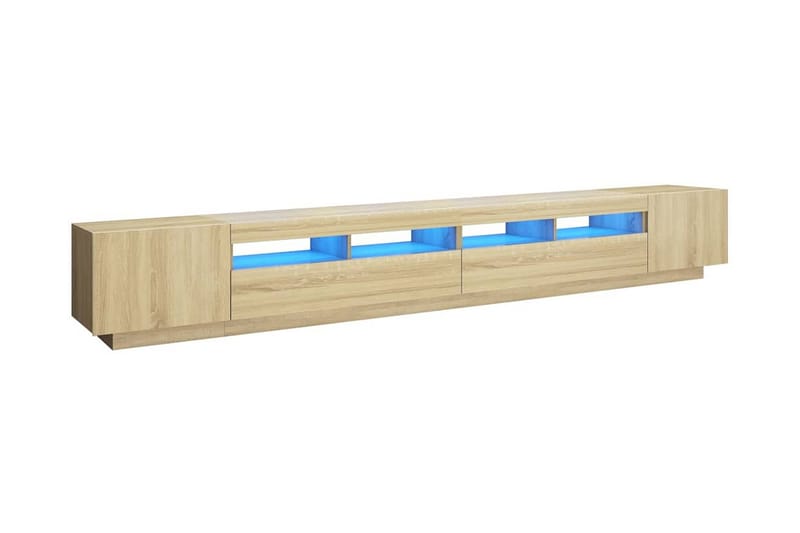 TV-bänk med LED-belysning sonoma-ek 300x35x40 cm - Tv-bänkar