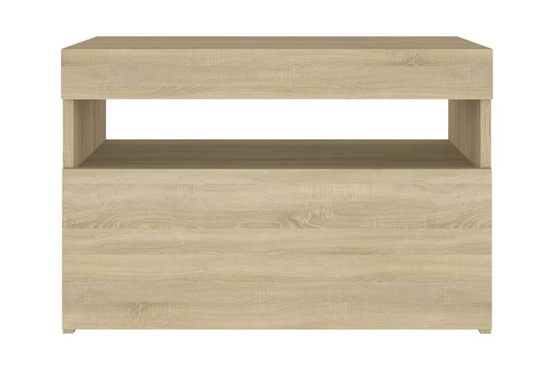TV-bänk med LED-belysning sonoma-ek 60x35x40 cm - Brun - Möbler - Vardagsrum - Tv-möbler & mediamöbler - Tv-bänkar