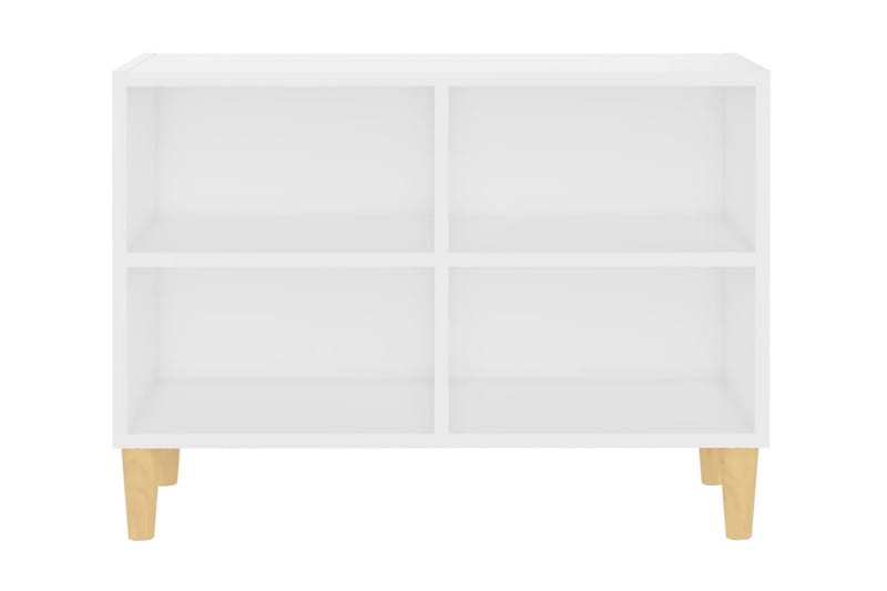 TV-bänk med massiva ben vit 69,5x30x50 cm - Vit - Möbler - Vardagsrum - Tv-möbler & mediamöbler - Tv-bänkar