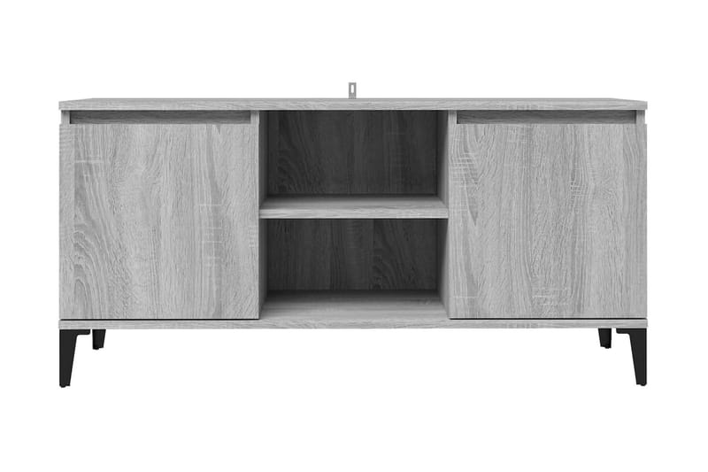 TV-bänk med metallben grå sonoma 103,5x35x50 cm - Grå - Möbler - Vardagsrum - Tv-möbler & mediamöbler - Tv-bänkar