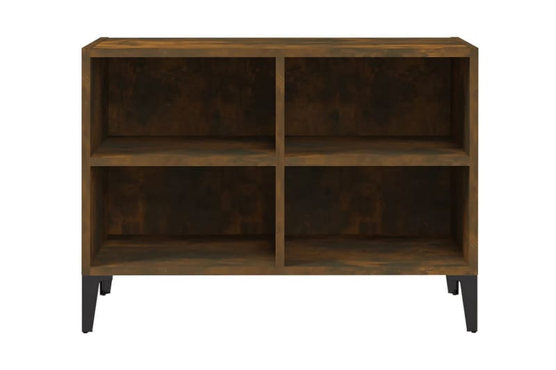 TV-bänk med metallben rökfärgad ek 69,5x30x50 cm - Brun - Möbler - Vardagsrum - Tv-möbler & mediamöbler - Tv-bänkar