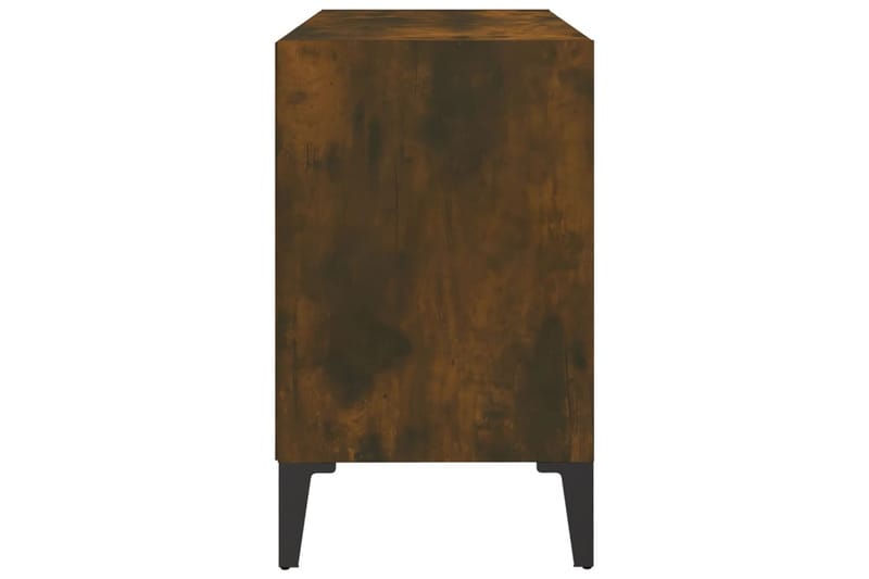 TV-bänk med metallben rökfärgad ek 69,5x30x50 cm - Brun - Möbler - Vardagsrum - Tv-möbler & mediamöbler - Tv-bänkar