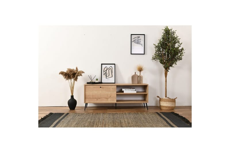 TV-bänk Mjudi Heba Ek - Ljusfärgat trä - Möbler - Vardagsrum - Tv-möbler & mediamöbler - Tv-bänkar