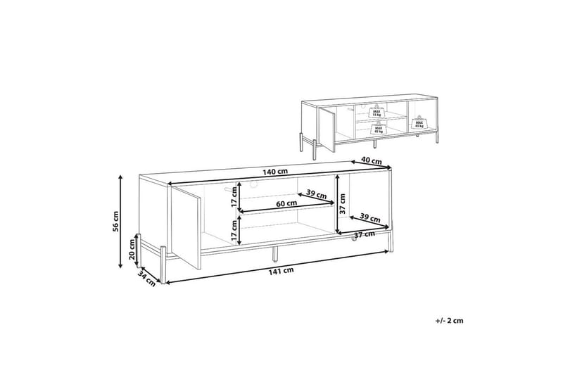 TV-bänk Moines - Möbler - Vardagsrum - Tv-möbler & mediamöbler - Tv-bänkar
