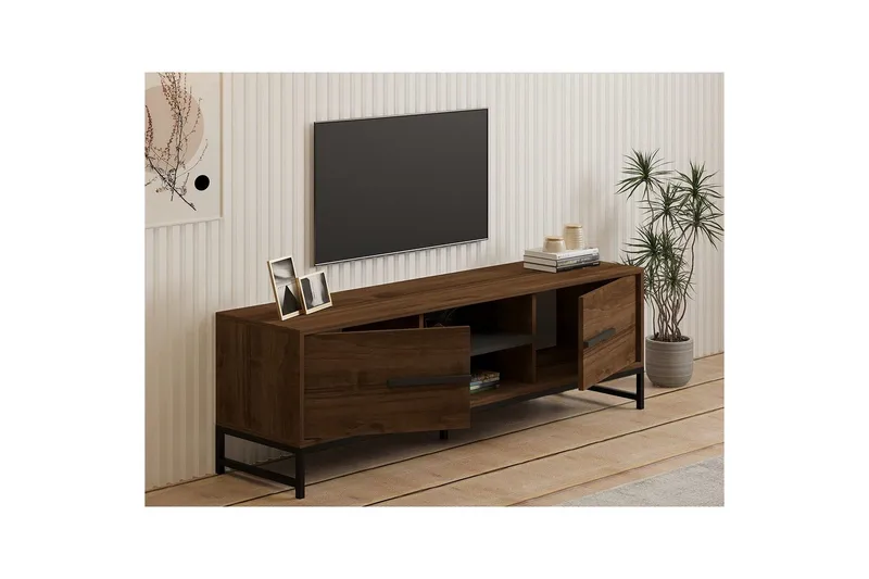 TV-bänk Mono Valnöt - Valnöt - Möbler - Vardagsrum - Tv-möbler & mediamöbler - Tv-bänkar