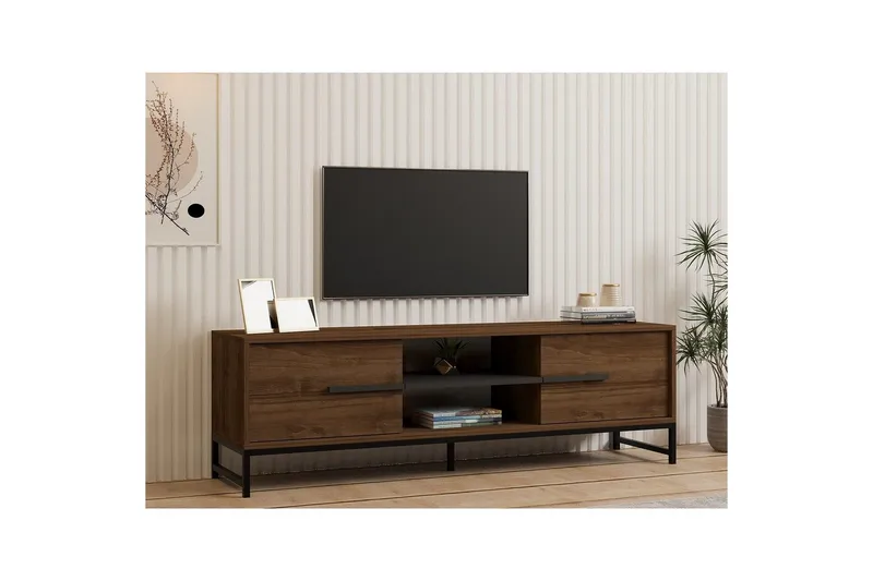 TV-bänk Mono Valnöt - Valnöt - Möbler - Vardagsrum - Tv-möbler & mediamöbler - Tv-bänkar
