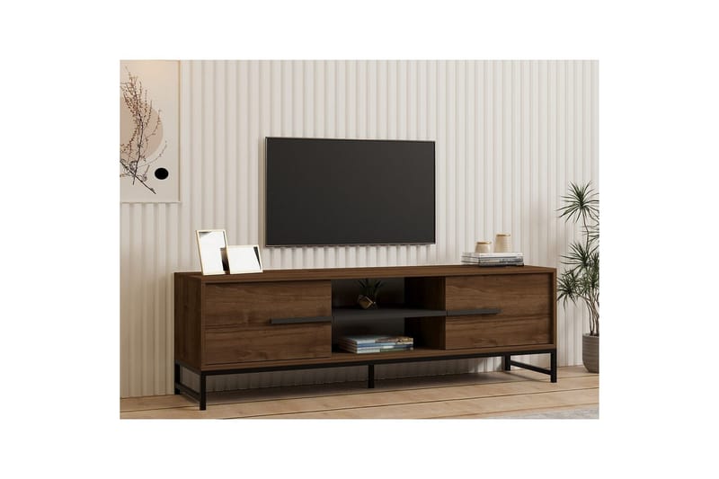 TV-bänk Mono Valnöt - Valnöt - Möbler - Vardagsrum - Tv-möbler & mediamöbler - Tv-bänkar
