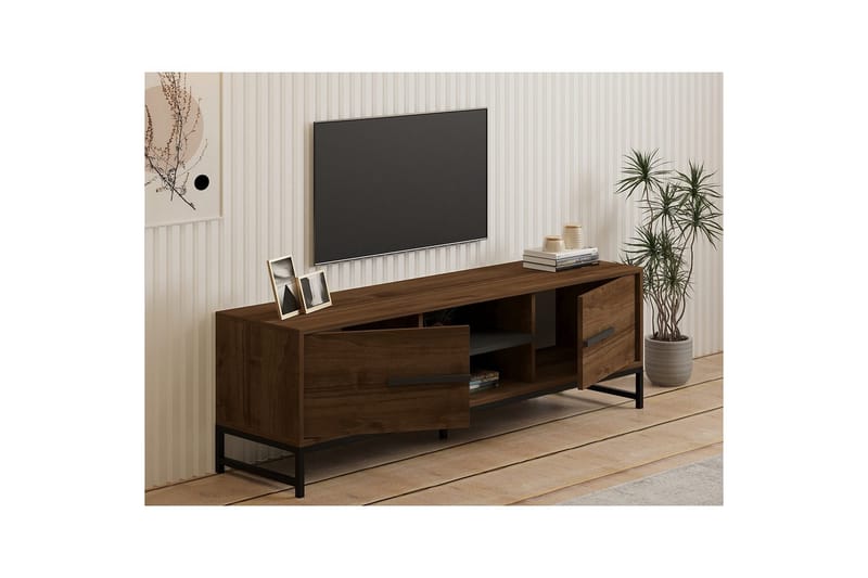 TV-bänk Mono Valnöt - Valnöt - Möbler - Vardagsrum - Tv-möbler & mediamöbler - Tv-bänkar