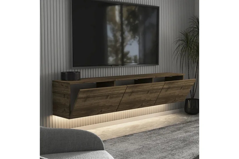 TV-bänk Neon Valnöt - Valnöt - Möbler - Vardagsrum - Tv-möbler & mediamöbler - Tv-bänkar