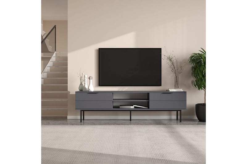 TV-bänk Ranjit Antracit - Antracit - Möbler - Vardagsrum - Tv-möbler & mediamöbler - Tv-bänkar