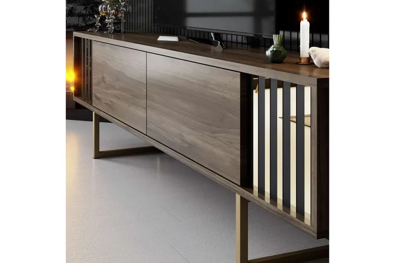 TV-bänk Rany Linje Valnöt / Rany - Valnöt / Rany - Möbler - Vardagsrum - Tv-möbler & mediamöbler - Tv-bänkar