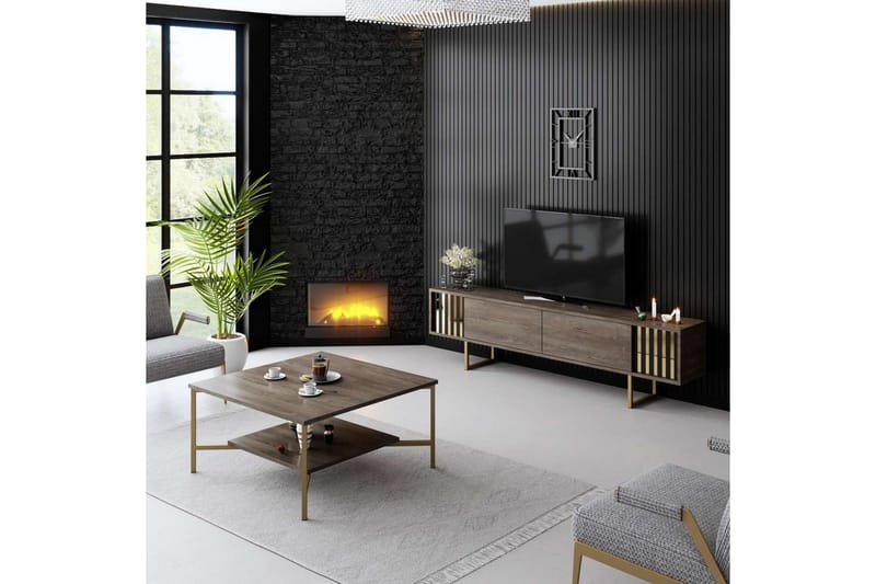 TV-bänk Rany Linje Valnöt / Rany - Valnöt / Rany - Möbler - Vardagsrum - Tv-möbler & mediamöbler - Tv-bänkar