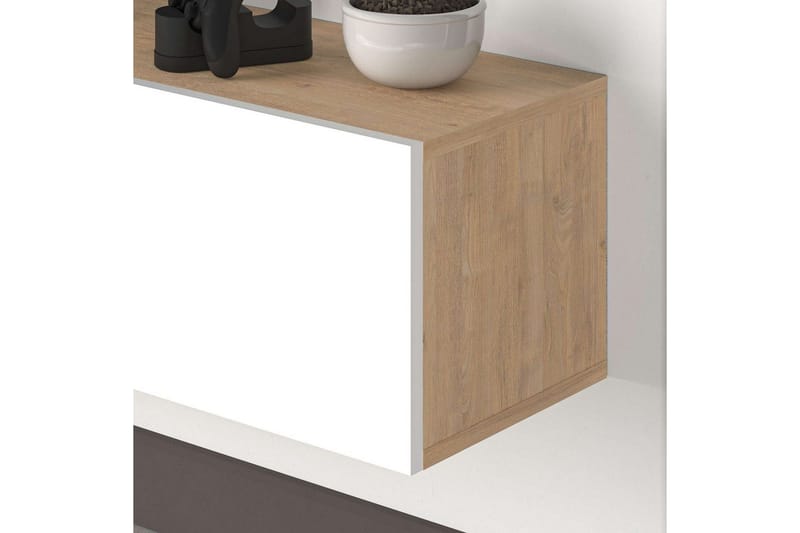 TV-bänk Rasab 180 Sudamalek / Vit - Sudamalek / Vit - Möbler - Vardagsrum - Tv-möbler & mediamöbler - Tv-bänkar