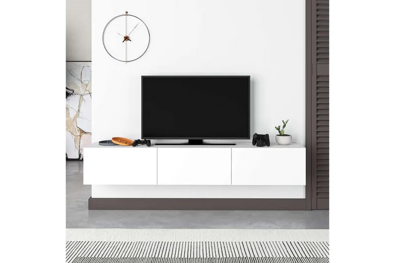 TV-bänk Rasab 180 Vit - Vit - Möbler - Vardagsrum - Tv-möbler & mediamöbler - Tv-bänkar