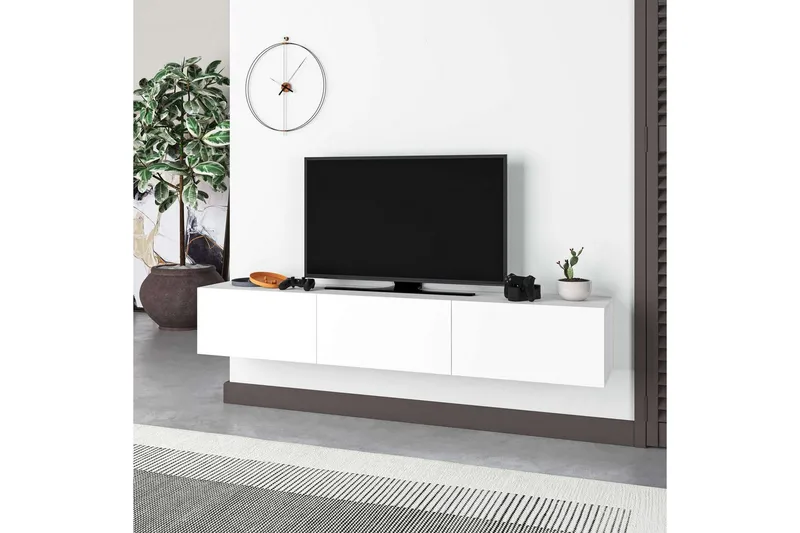 TV-bänk Rasab 180 Vit - Vit - Möbler - Vardagsrum - Tv-möbler & mediamöbler - Tv-bänkar
