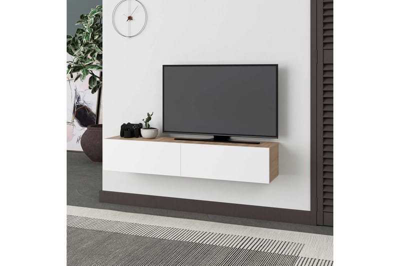 TV-bänk Rasab Sudamalek / Vit - Sudamalek / Vit - Möbler - Vardagsrum - Tv-möbler & mediamöbler - Tv-bänkar