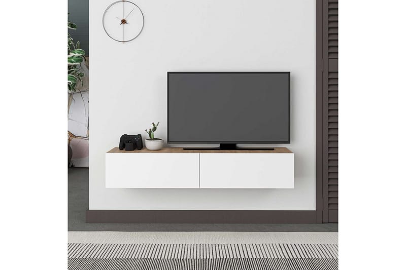 TV-bänk Rasab Sudamalek / Vit - Sudamalek / Vit - Möbler - Vardagsrum - Tv-möbler & mediamöbler - Tv-bänkar