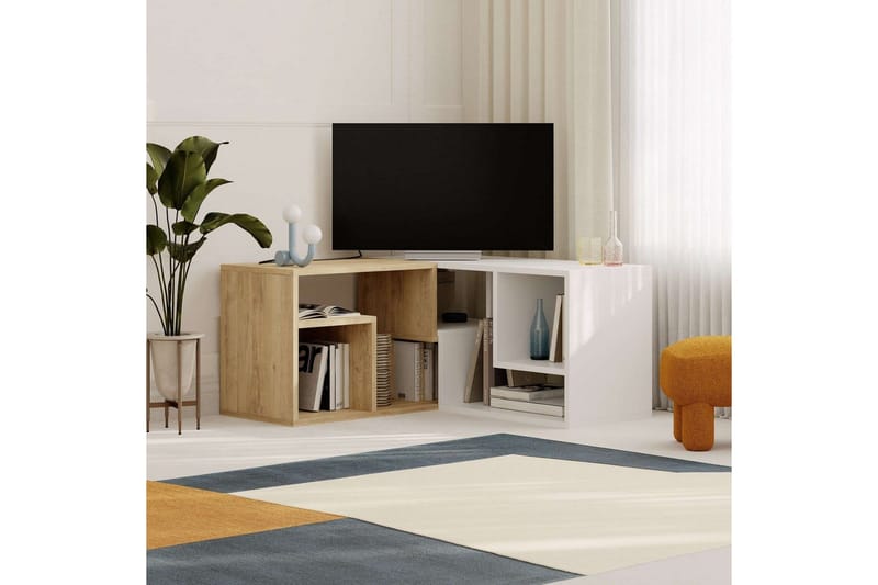 TV-bänk Ravena Sudamalek / Vit - Sudamalek / Vit - Möbler - Vardagsrum - Tv-möbler & mediamöbler - Tv-bänkar