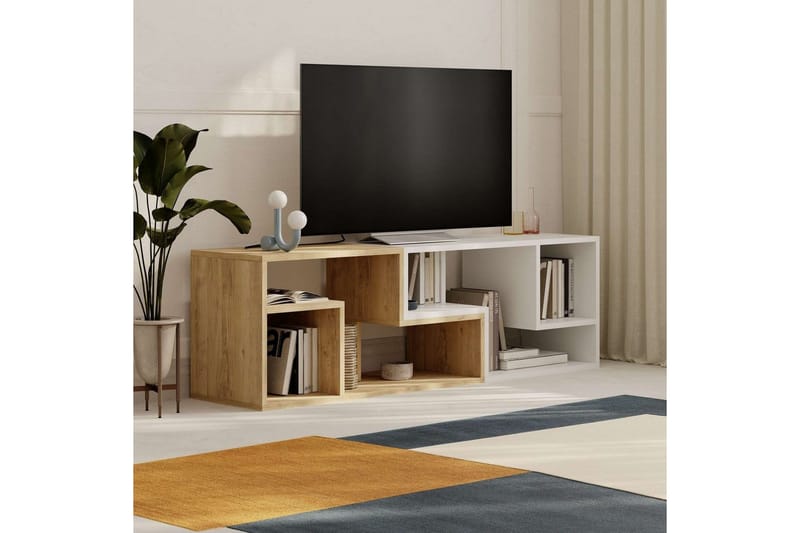 TV-bänk Ravena Sudamalek / Vit - Sudamalek / Vit - Möbler - Vardagsrum - Tv-möbler & mediamöbler - Tv-bänkar