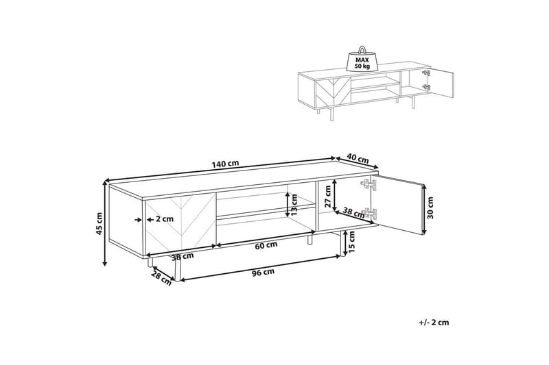 TV-bänk Salina - Möbler - Vardagsrum - Tv-möbler & mediamöbler - Tv-bänkar