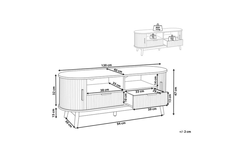 TV-bänk Selah - Möbler - Vardagsrum - Tv-möbler & mediamöbler - Tv-bänkar