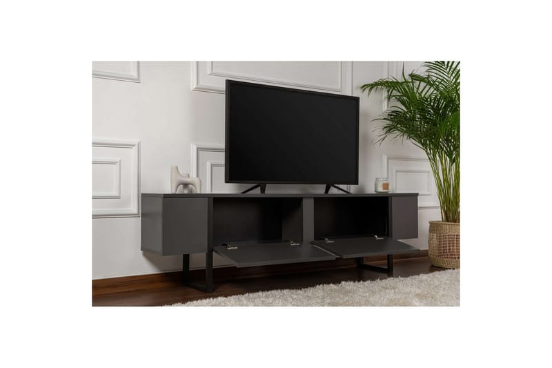 TV-bänk Serenity Antracit Svart - Antracit Svart - Möbler - Vardagsrum - Tv-möbler & mediamöbler - Tv-bänkar