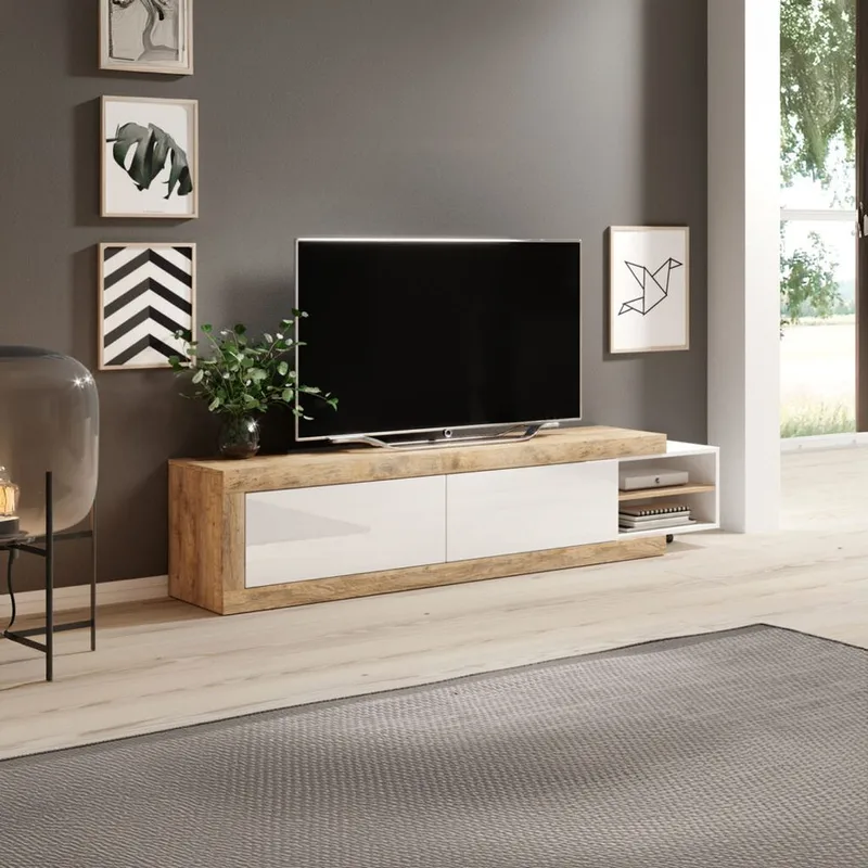 Tv-bänk Sintra 2 Luckor 200-242 cm - Möbler - Vardagsrum - Tv-möbler & mediamöbler - Tv-bänkar