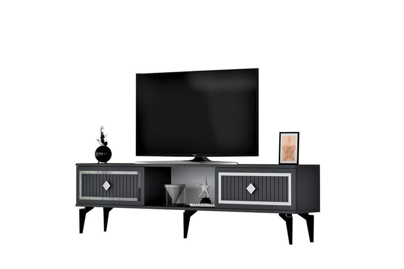 TV-bänk Sivaji Antracit / Argentu - Antracit / Argentu - Möbler - Vardagsrum - Tv-möbler & mediamöbler - Tv-bänkar