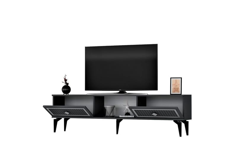 TV-bänk Sivaji Antracit / Argentu - Antracit / Argentu - Möbler - Vardagsrum - Tv-möbler & mediamöbler - Tv-bänkar