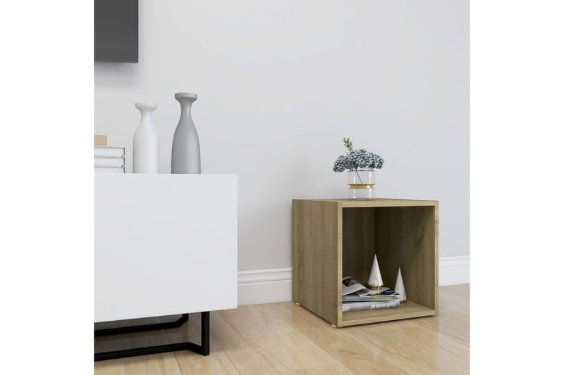 TV-bänk sonoma-ek 37x35x37 cm spånskiva - Brun - Möbler - Vardagsrum - Tv-möbler & mediamöbler - Tv-bänkar