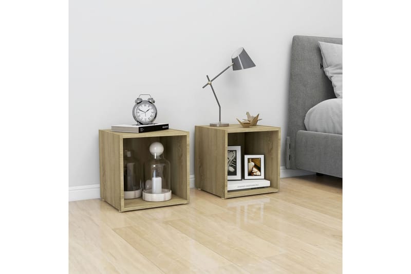 TV-bänk sonoma-ek 37x35x37 cm spånskiva - Brun - Möbler - Vardagsrum - Tv-möbler & mediamöbler - Tv-bänkar