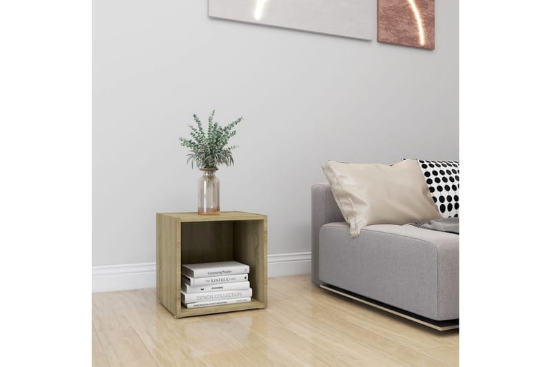 TV-bänk sonoma-ek 37x35x37 cm spånskiva - Brun - Möbler - Vardagsrum - Tv-möbler & mediamöbler - Tv-bänkar