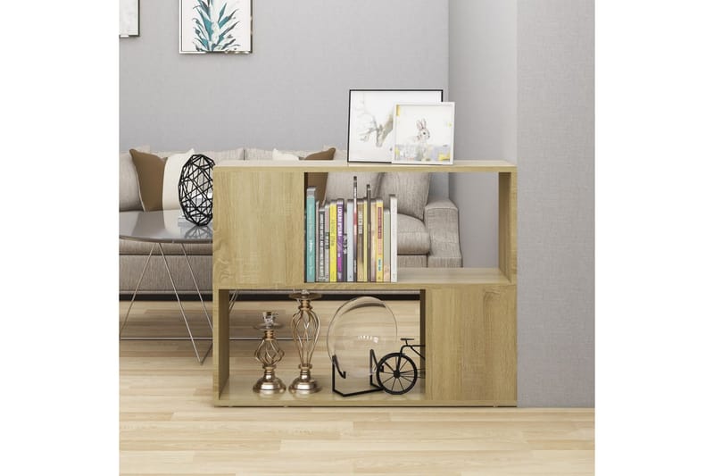 TV-bänk sonoma-ek 80x24x63 cm spånskiva - Brun - Möbler - Vardagsrum - Tv-möbler & mediamöbler - Tv-bänkar