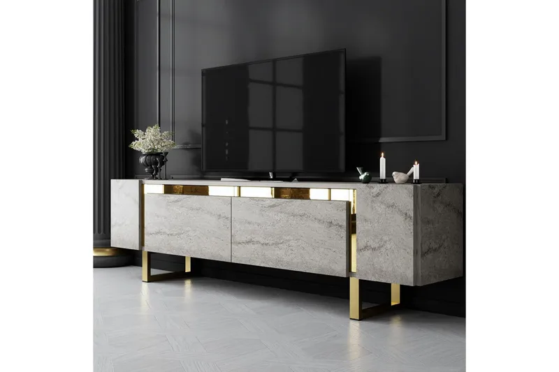 TV-bänk Sozi Travertin / Rany - Travertin / Rany - Möbler - Vardagsrum - Tv-möbler & mediamöbler - Tv-bänkar