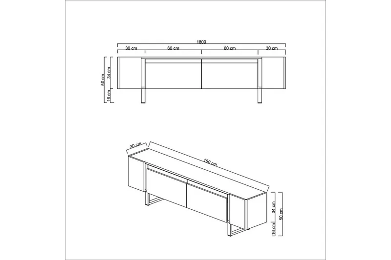 TV-bänk Sozi Travertin / Rany - Travertin / Rany - Möbler - Vardagsrum - Tv-möbler & mediamöbler - Tv-bänkar