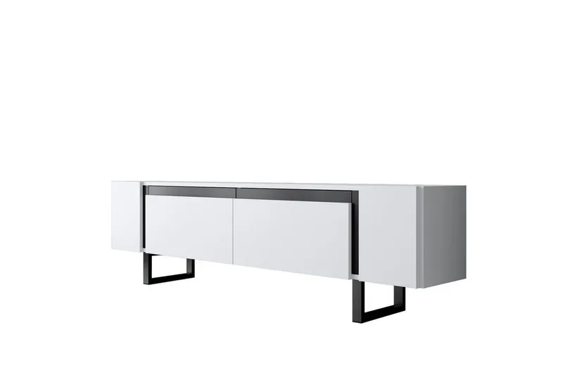 TV-bänk Sozi Vit / Svart, Vit / Svart