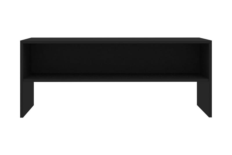 TV-bänk svart 100x40x40 cm spånskiva - Svart - Tv-bänkar