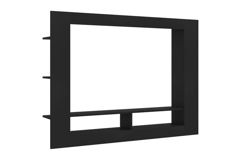 TV-bänk svart 152x22x113 cm spånskiva - Svart - Tv-bänkar