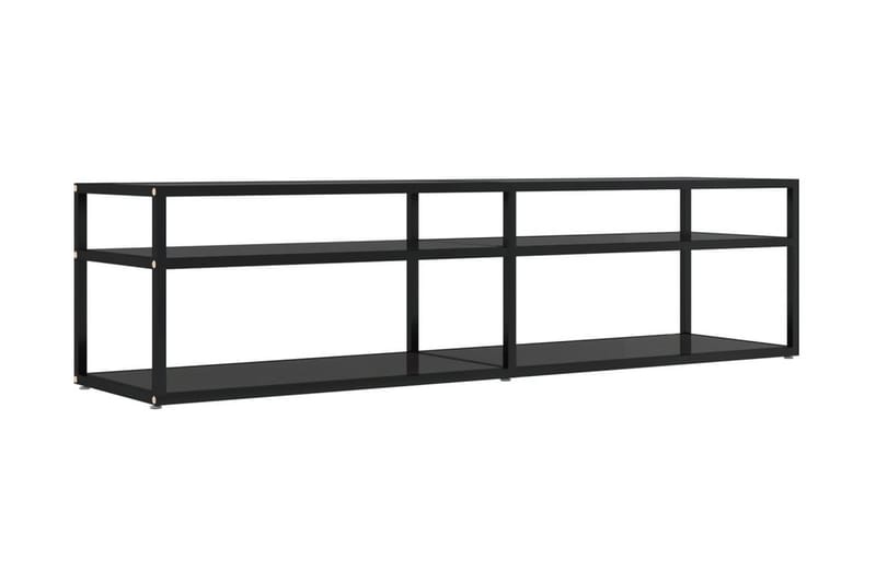 TV-bänk svart 160x40x40,5 cm härdat glas - Svart - Möbler - Vardagsrum - Tv-möbler & mediamöbler - Tv-bänkar