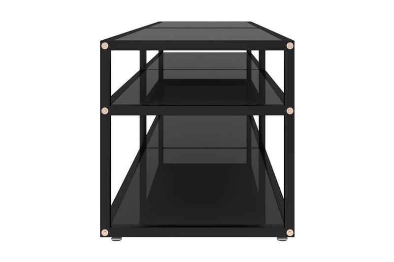 TV-bänk svart 160x40x40,5 cm härdat glas - Svart - Möbler - Vardagsrum - Tv-möbler & mediamöbler - Tv-bänkar