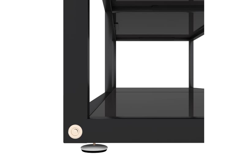 TV-bänk svart 160x40x40,5 cm härdat glas - Svart - Möbler - Vardagsrum - Tv-möbler & mediamöbler - Tv-bänkar